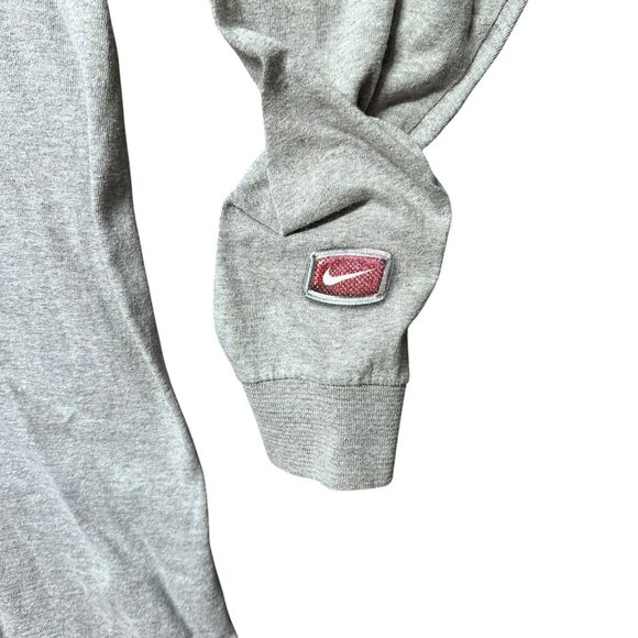 Vintage Nike Long Sleeve Shirt Men’s XL Gray Red Logo Made In USA 90s Y2K - Picture 4 of 12